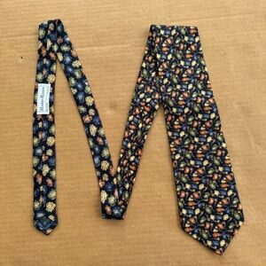 Ermenegildo Zegna Smoking Pipe With Smoke On Multicolor 100% Silk Necktie Men’s